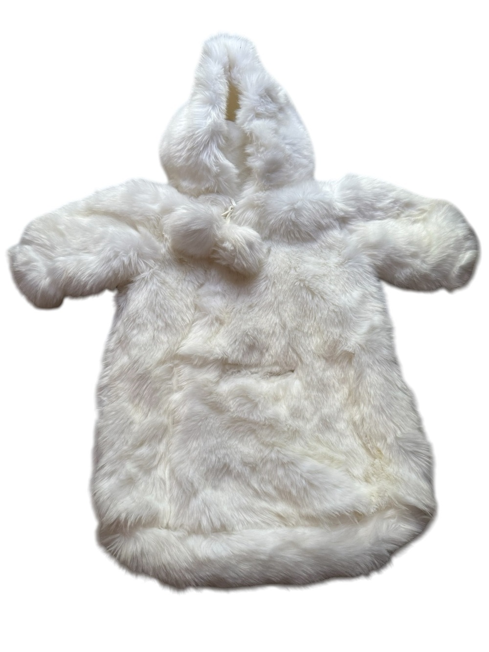 Reformation Hardware baby& child Faux Fur Hooded Baby Bunting - Cream 0-6 months
